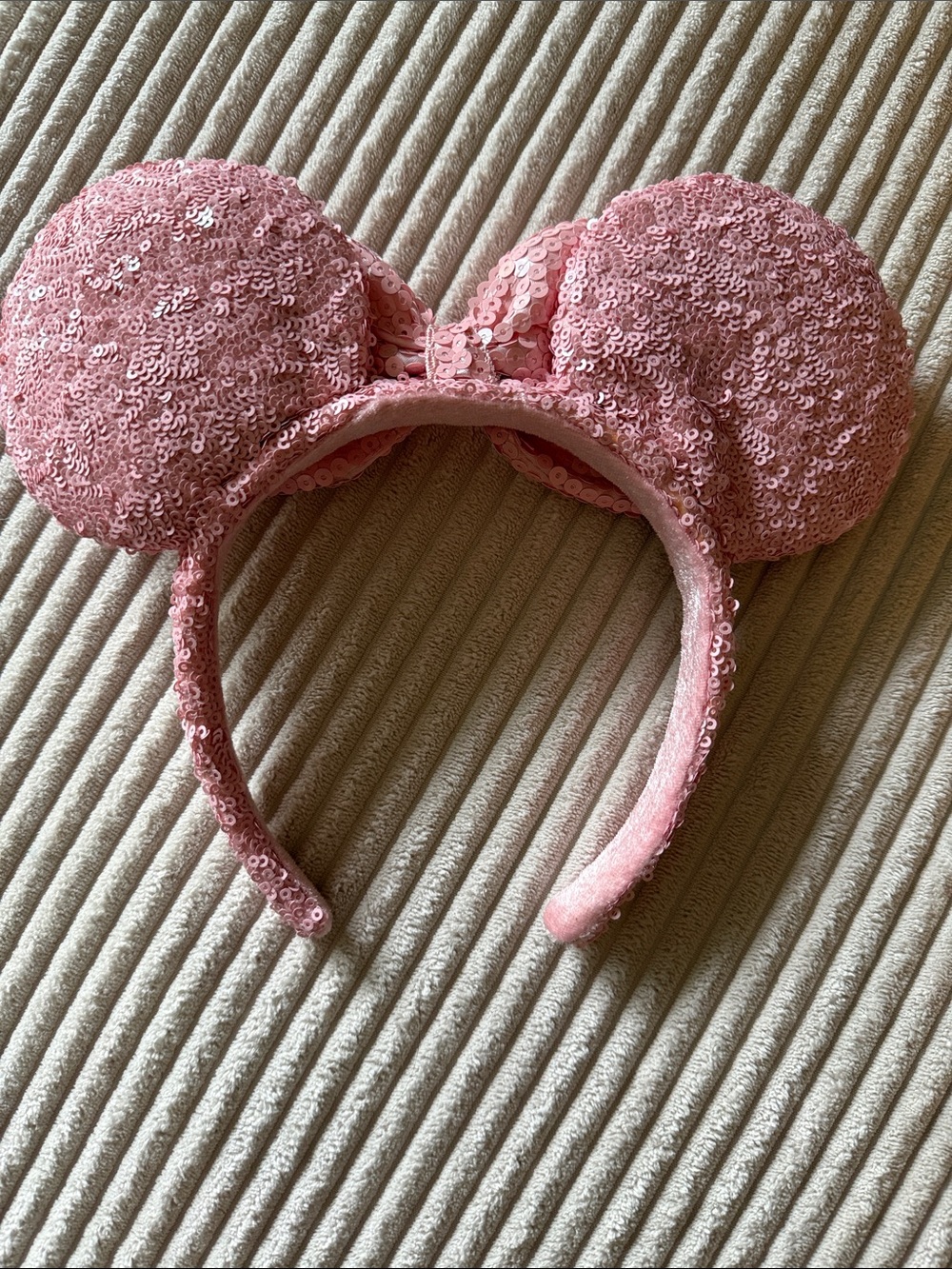 Disney Pink Sequin Minnie Mouse Ears Headband - Picture 2 of 3